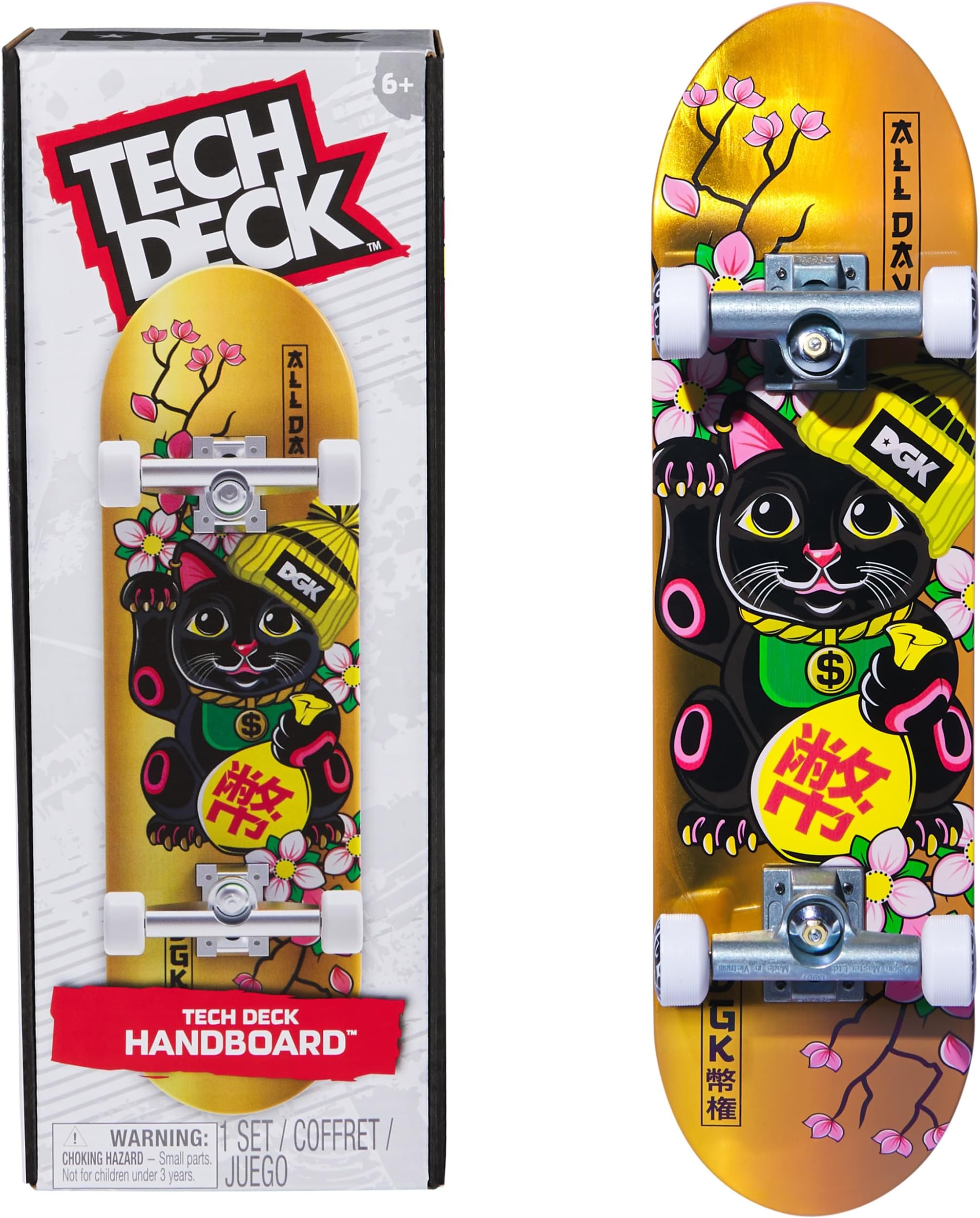 DGK Handboard; Authentic Mini Skateboards, Kids Toys for Boys & Girls, Ages 6 and up (Hands Use Only)
