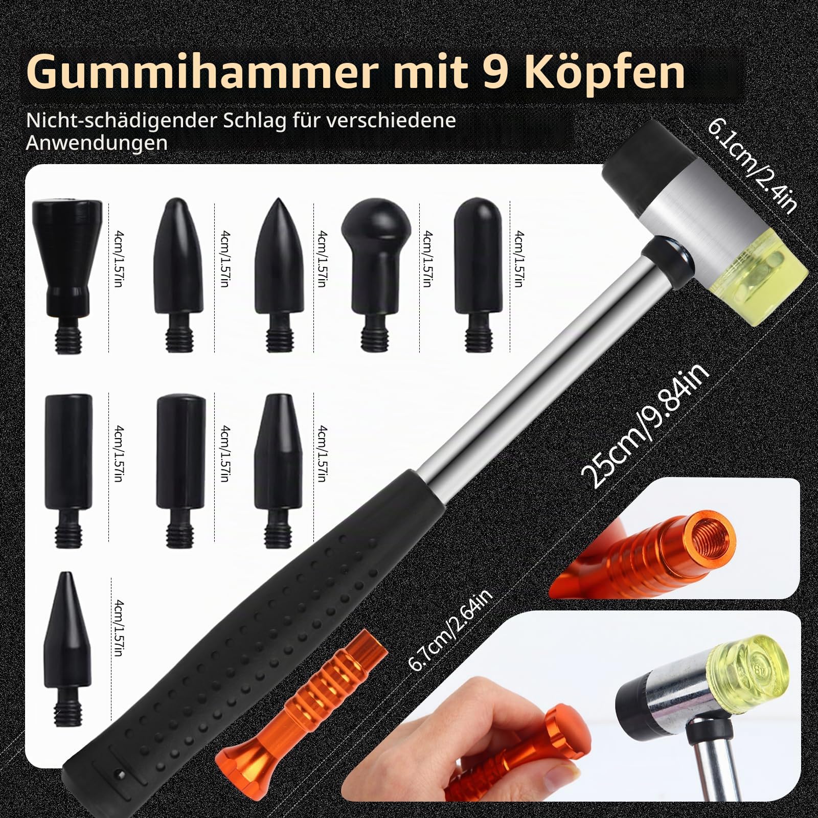 Dellen Reparaturset Auto, 78PCS Ausbeulwerkzeug, Beulenzieher Auto, Ausbeulwerkzeug Karosserie, PDR Werkzeugset mit Ausbeul-Gleithammer, Dellenlifter, Brückenabzieher, Heißklebepistole & Klebepads