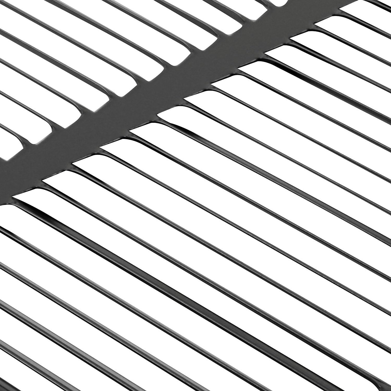 HVAC Premium 16'' x 8'' [Duct Opening] Flat Stamped Steel Return Air Grille - Sidewall and Ceiling - HVAC Vent Duct Cover - Black [Outer Dimensions: 17.75''w X 9.75''h]