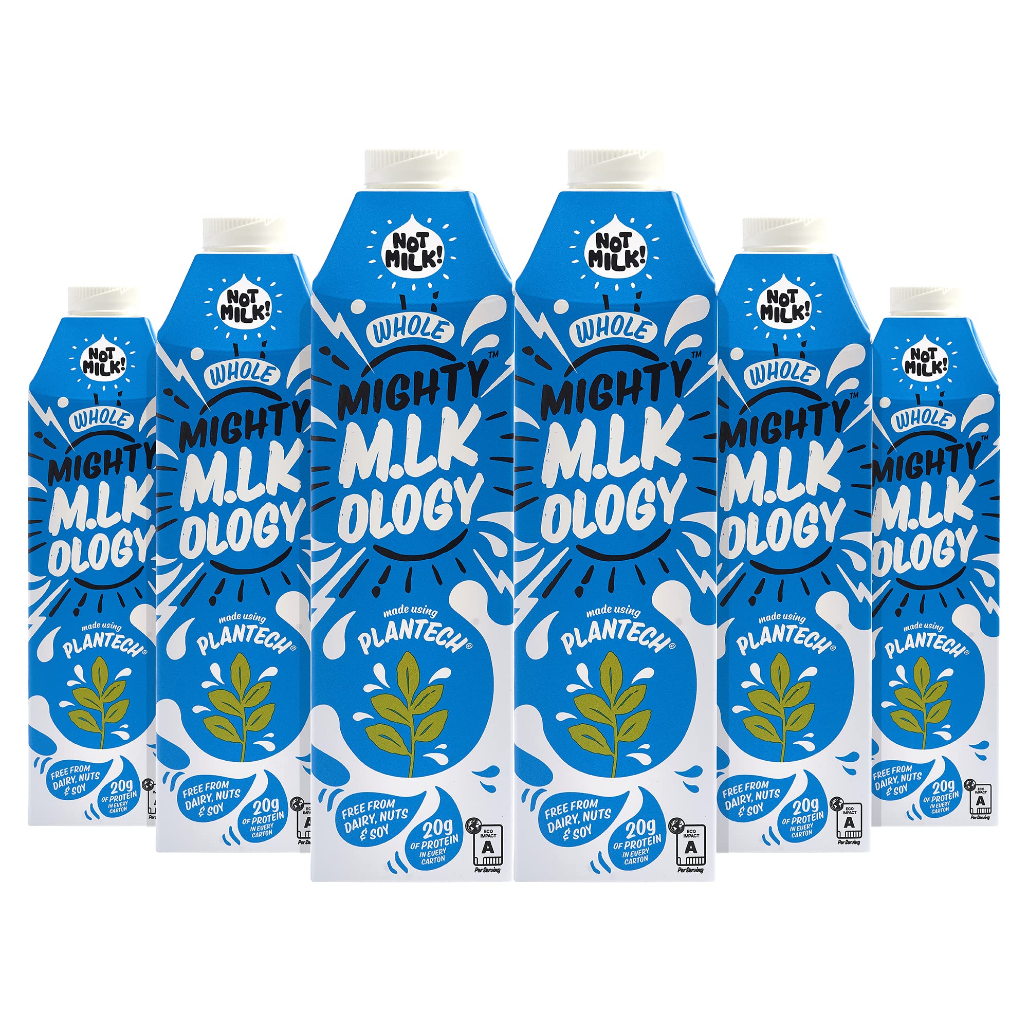 Mighty M.lkology Whole Vegan, Dairy Free Milk Alternative 1L (6x1L