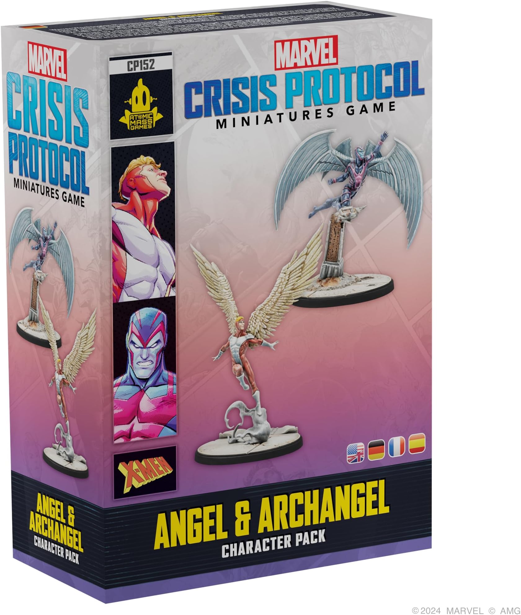 ATOMIC MASS GAMES | Marvel Crisis Protocol: Angel & Archangel | Miniatures Board Game | Ages 14+ | 2 Players | 60+ Minutes Playing Time