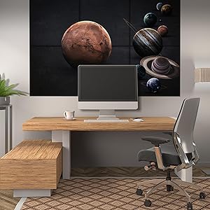 BUBOS 7 Pack Art Acoustic Panels Soundproof Wall Panel,70.8X47.2 Inches Large Sound Absorbing Panel,Self-Adhesive Decorative Acoustical Wall Panels, Acoustic Treatment for Home OfficeMars