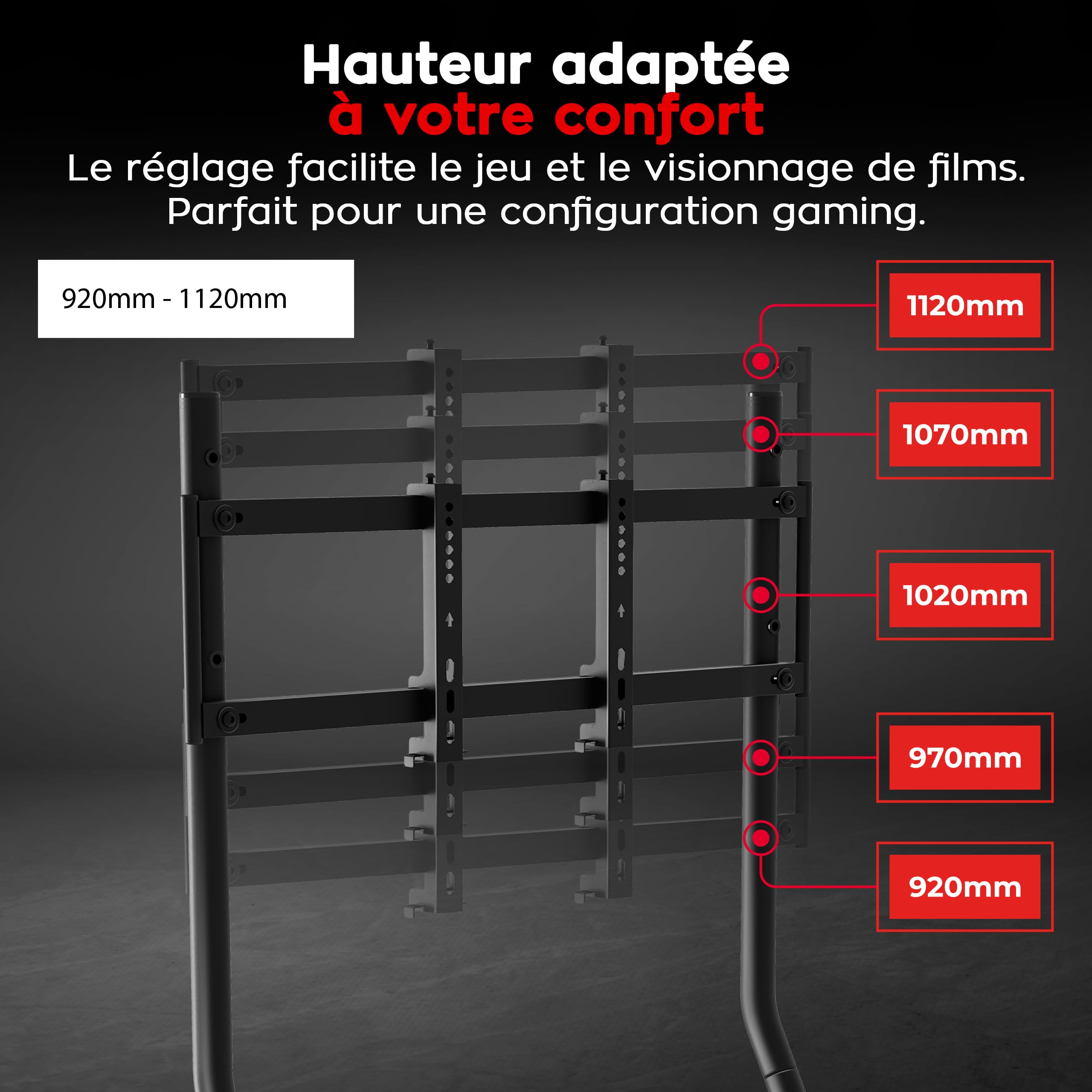 Huzaro Speed 9.1 – Support TV sur Pied – Wheel Stand Simracing