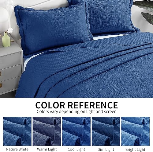 Miniatura 4 de HOMBYS Colchas de tamaño King de gran tamaño de 122 x 138 pulgadas, juego de edredón de 3 piezas tamaño King de Alaska, ligero, suave y extra grande