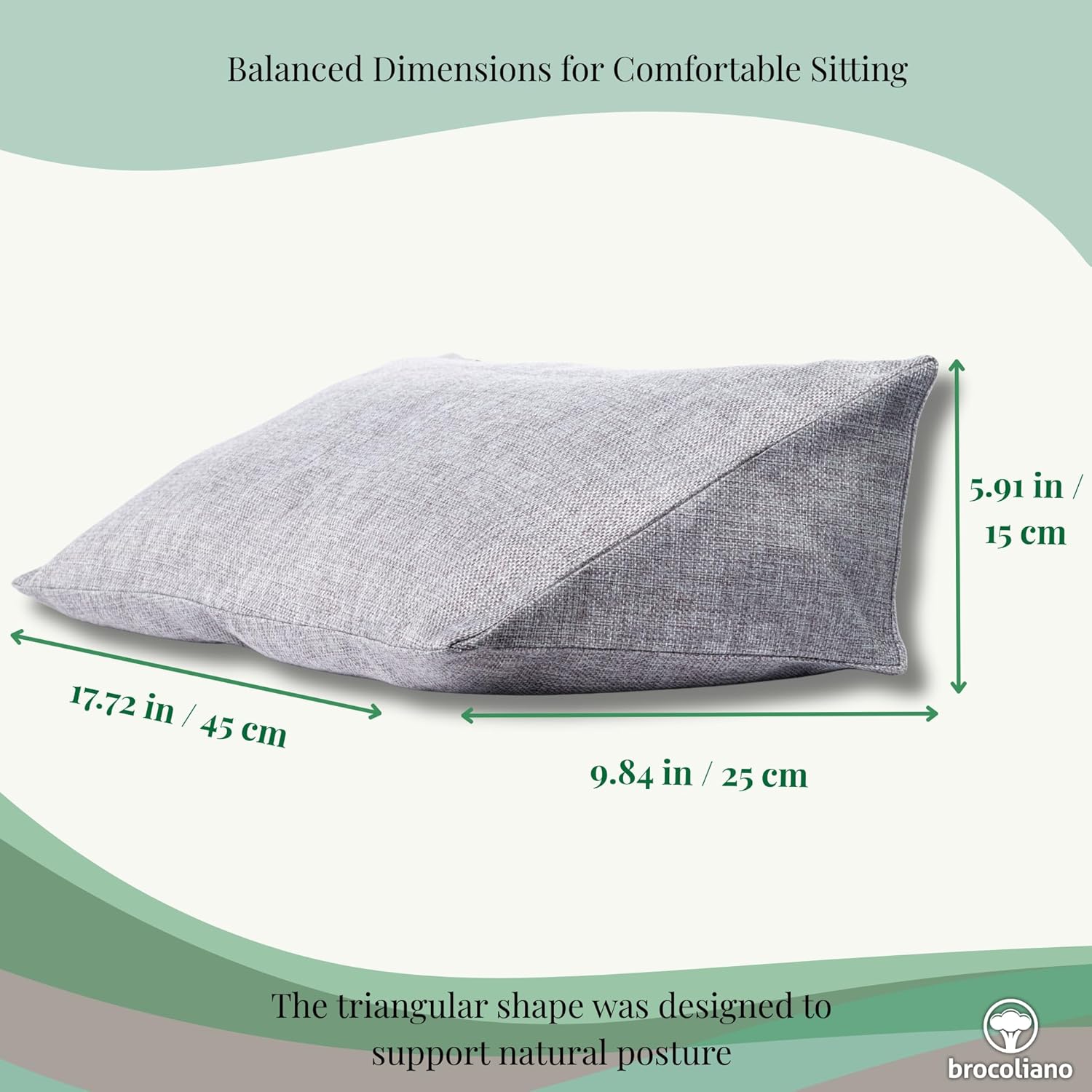 Meditation Cushion – Ergonomic Zafu Pillow for Yoga and Mindfulness – Washable Cover, Natural Buckwheat Fill, Premium Fabric (Cotton Blend/Polyester Variant) (Charcoal Grey, Medium)