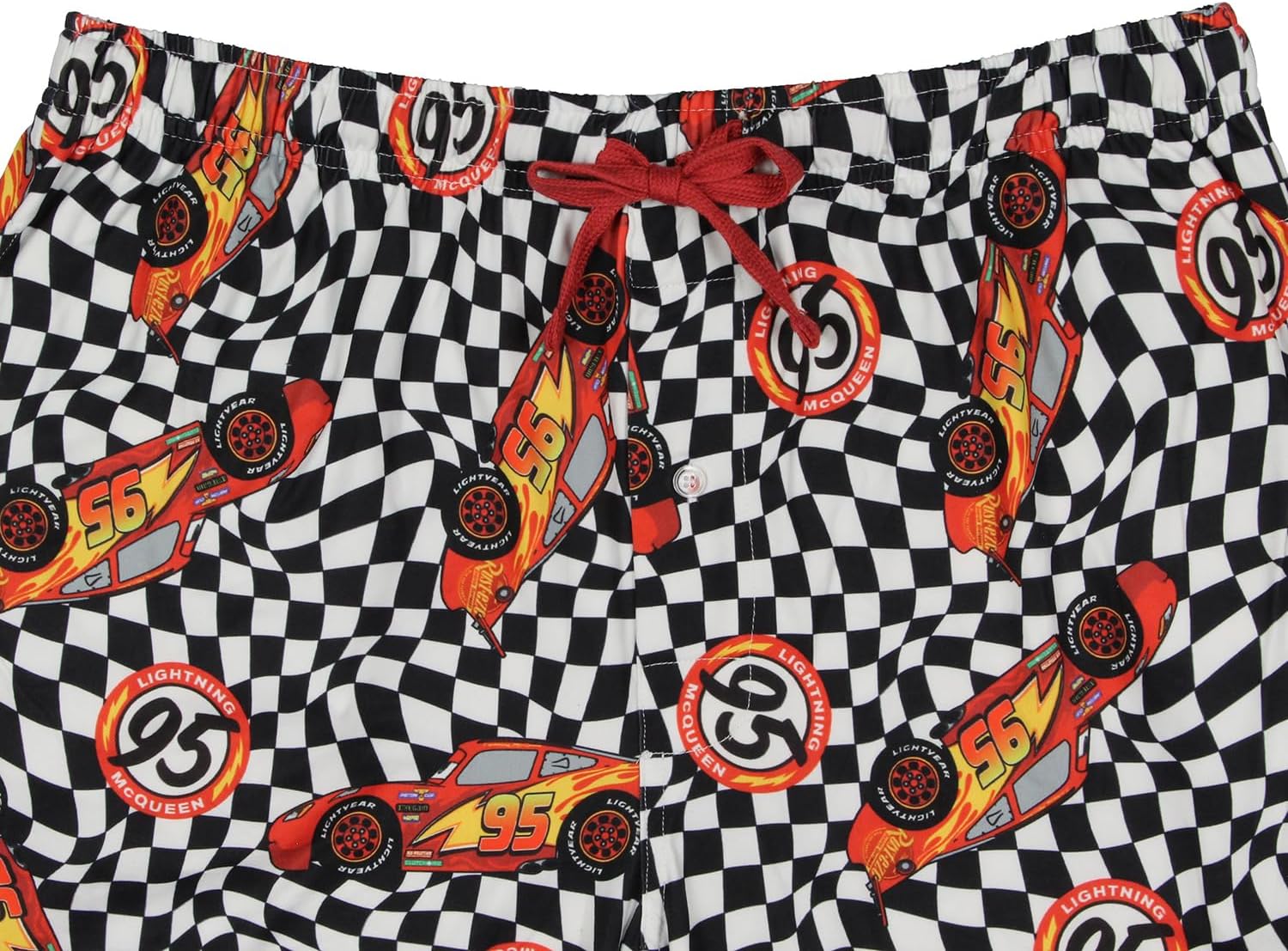 MJC Disney Cars Men's Lighting McQueen 95 Wavy Checkered Pajama Pants Adult Sleepwear - Image 3