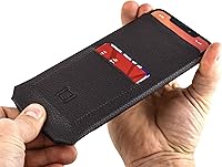 Vista 5 de Dockem Minima - Funda tipo cartera para iPhone 11 y iPhone XR (modelos de iPhone de 6.1 pulgadas), funda sintética ultradelgada de piel vegana
