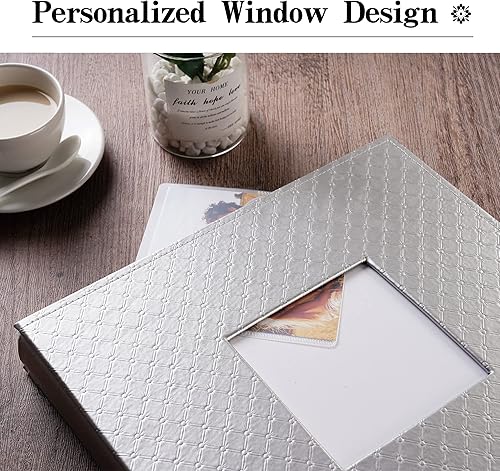 Miniatura 2 de Mublalbum Álbum de fotos pequeño de 4 x 6 pulgadas, 200 fotos, cubierta de cuero, libro de fotos, 200 bolsillos horizontales, álbumes de fotos para