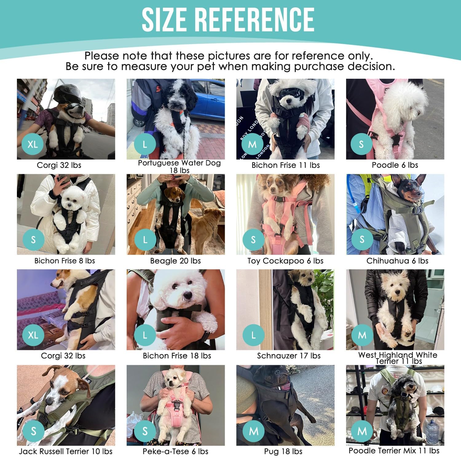 SlowTon Mochila transportadora para Perros, transportador Frontal Ajustable para Mascotas, con Patas afuera y fácil de Colocar, y Transpirable, Bolsa de Seguridad para Perros para Viajar