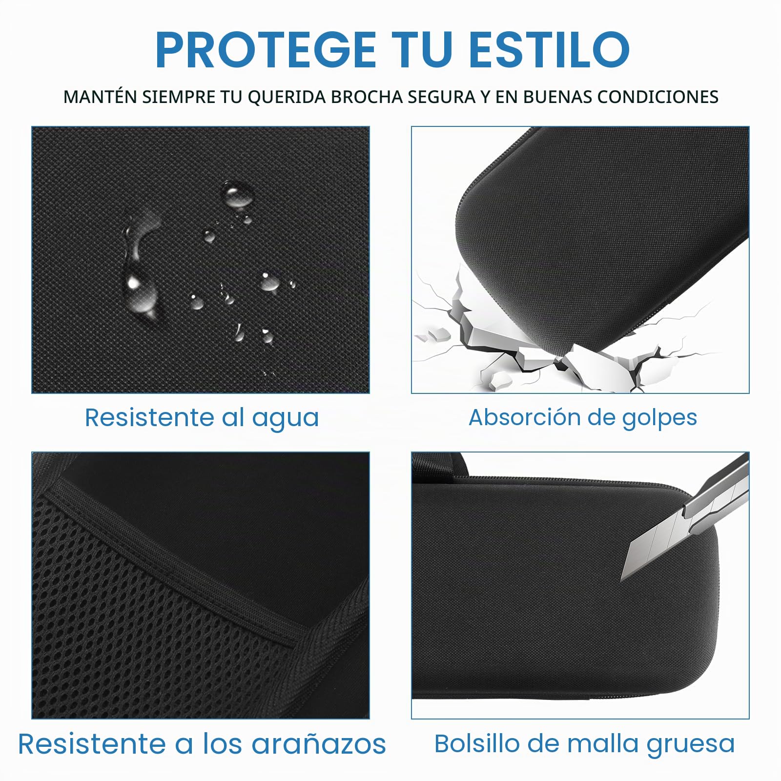 Funda de Transporte Compatible con La Plancha de Pelo Dyson Airstrait, Bolsa de Almacenamiento de Eva de Capacidad Mejorada Funda de Viaje