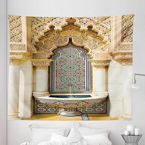 Miniatura 18 de Ambesonne Tapiz de la Torre Eiffel, tamaño Queen, imagen de la Torre Eiffel, París, Francia, coche vintage, calle, nubes oscuras, colcha colgante