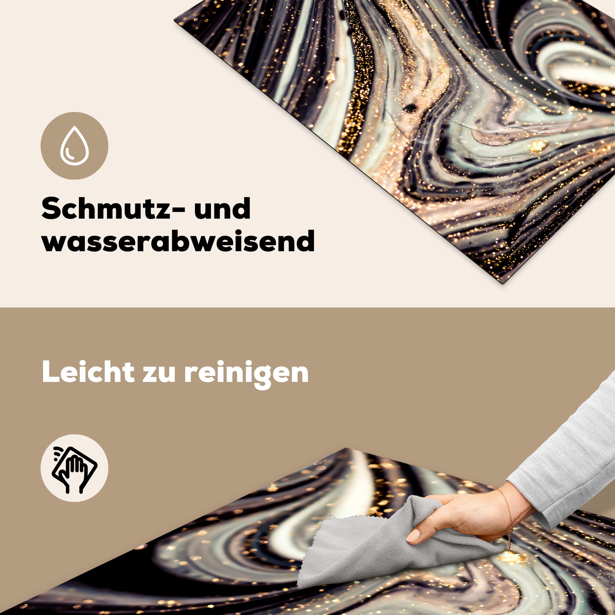 Bureau onderlegger - Marmer - Kalk - Goud - Luxe - Marmerlook - Wit Bureau onderlegger - Marmer - Kalk - Goud - Luxe - Marmerlook - Wit