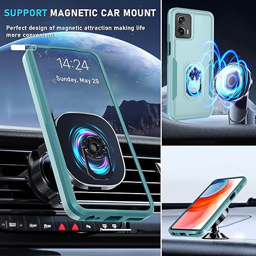 Miniatura 8 de Janmitta Funda compatible con Moto G 5G 2023 con protector de pantalla, resistente a prueba de golpes, funda protectora de cuerpo completo integrado