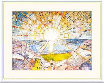 泰様太陽BangkokSUN 墨彩画 額装込 泰様太陽BangkokSUN 墨彩画