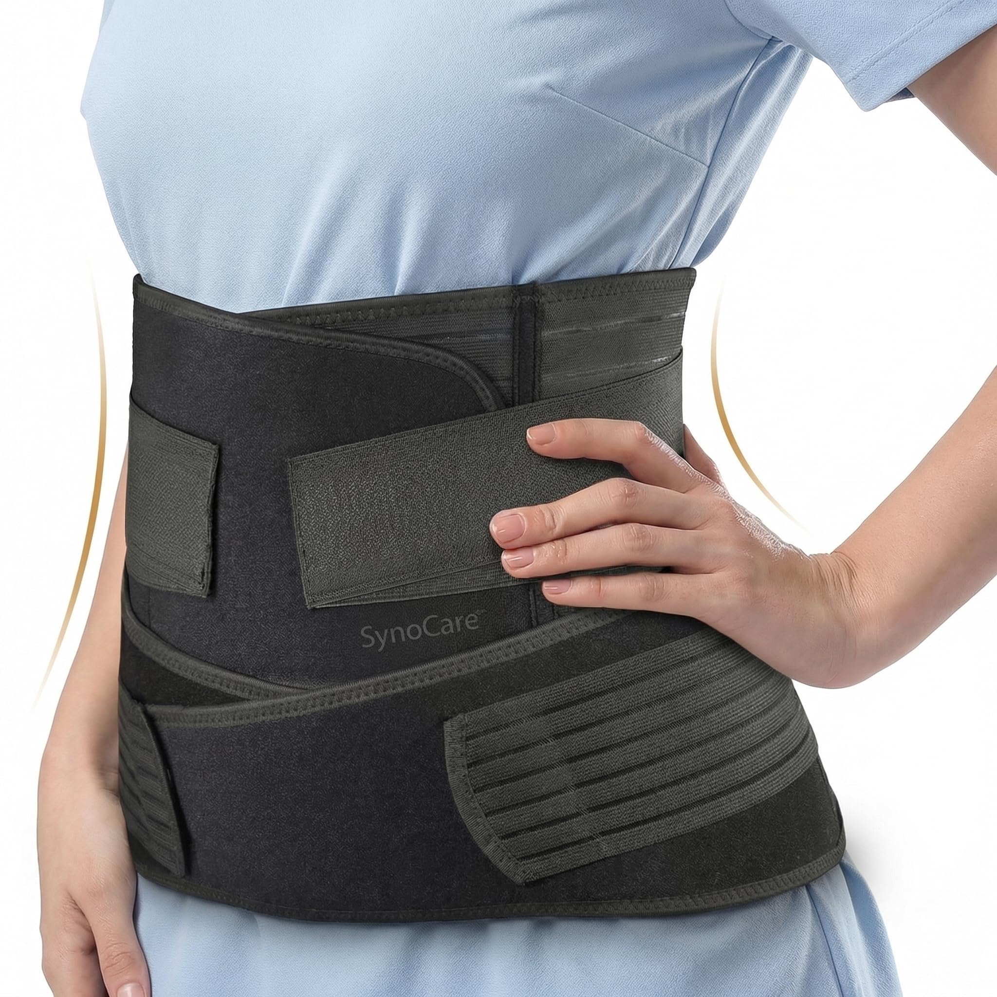 synocare 3-in-1 Post Pregnancy Abdominal Belt, Postpartum Recovery Support, Maternity Waist Pelvis Tummy Wrap, C-Section Abdomen Binder, Adjustable Belly Band for Women Free Size-picture-13