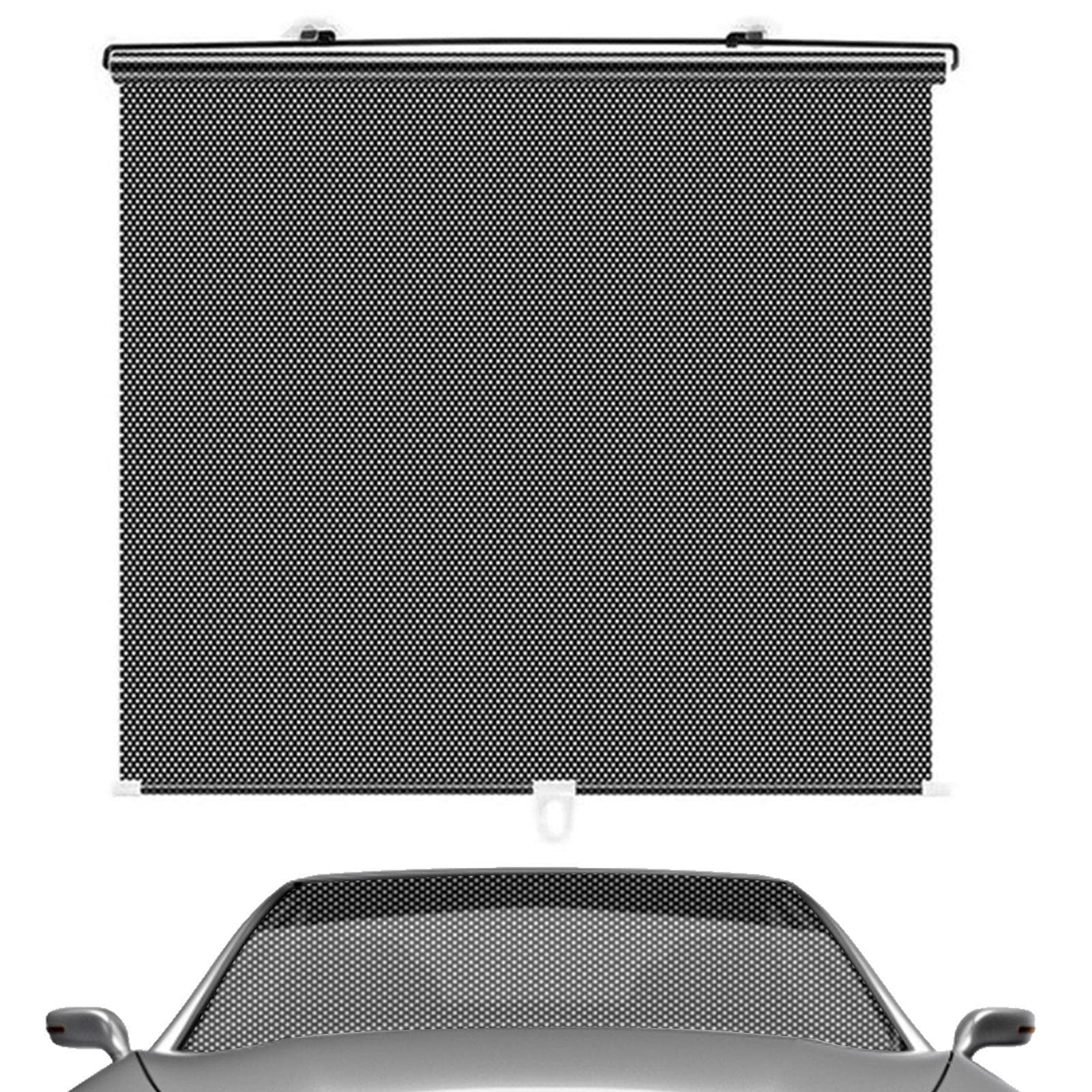 Persiana Enrollable para Coche, Cortina protección Solar retráctil para automóvil, Parasol para Coche, Parasol Enrollable para Coche para la mayoría Coches, SUV, Dimweca