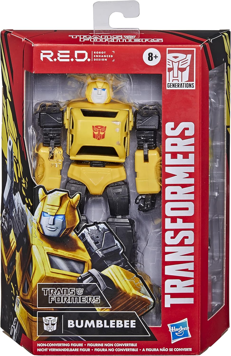 Transformers R.E.D. Robot Enhanced Design The Transformers G1 Bumblebee 6-inch Action Figure for Ages 8 and Up, F0741