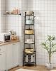 CHOEZON Pot Racks, 6-Tier Cookware Stand, Triangle Shelf Storage Tower for Kitchen, Pans Pots Storage Rack, Metal Wire Shelf Organizer, Corner Shelf, for Kitchen, Living Room, Black DTPR15BB