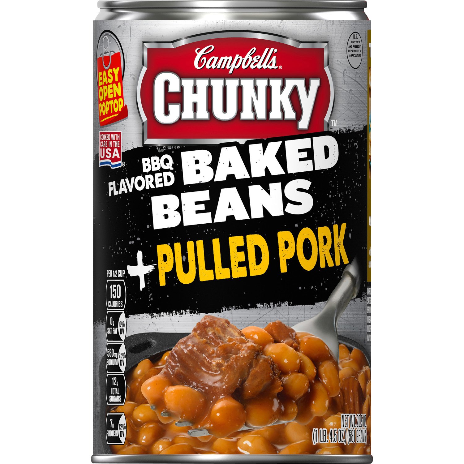 Campbell's Chunky BBQ Flavored Baked Beans & Pulled Pork, 20.5 oz. Can