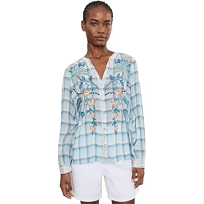 Johnny Was Relaxed Button-down Shirt - Una moto plaid