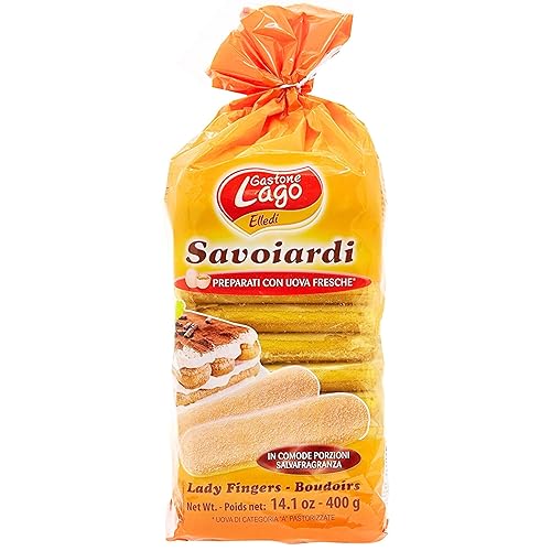 Gastone Lago Savoiardi Ladyfingers for Tiramisu 14.11 oz. (14.11 oz) Galletas de Lady Fingers de Italia – Galletas de esponja italianas clásicas
