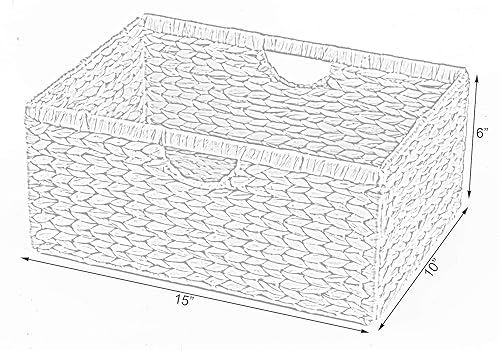 Miniatura 6 de Vintiquewise Cubo de almacenamiento plegable de jacinto de agua natural, pequeño