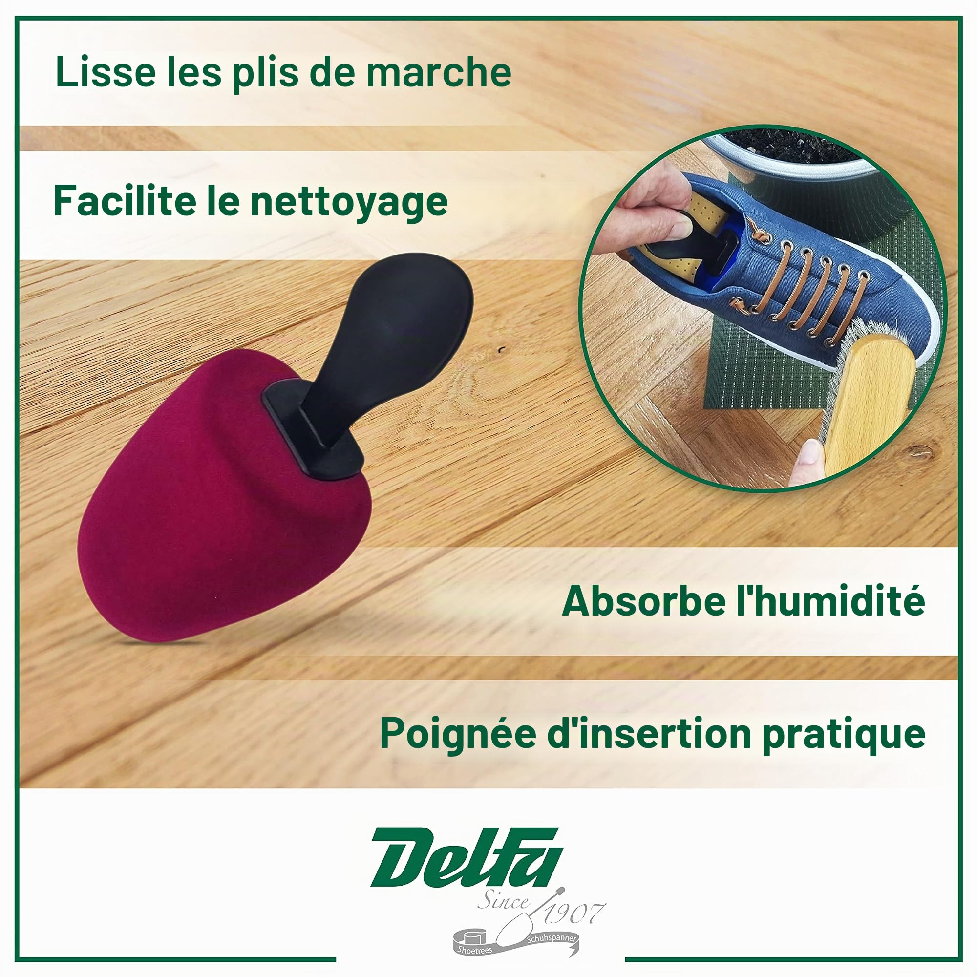 DELFA Samty Embauchoir pour chaussures de ballerines et sandales, en mousse, pour femme, taille 35-38