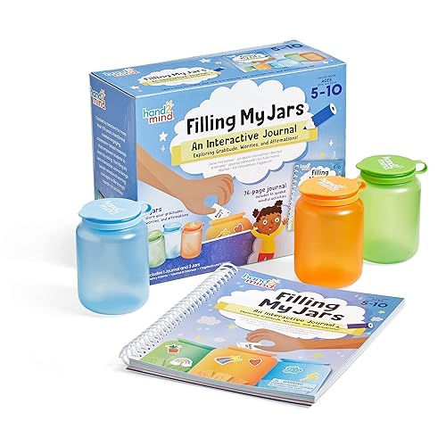 hand2mind Filling My Jars Interactive Journal, Kids Gratitude Journal, Growth Mindset Activities, Positive Affirmations for Kids, Mindfulness for Kids, Social Emotional Learning, Calm Down Corner, Medium
