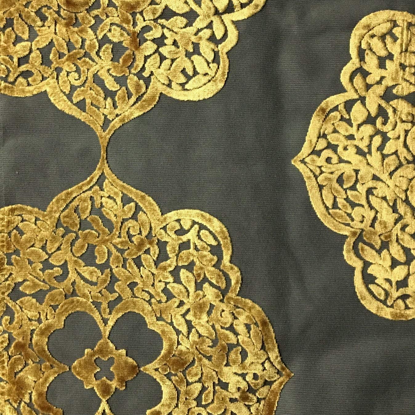 Mayfair - Designer Burnout Velvet Drapery & Upholstery Fabric by The Yard -Each Quantity=1yard