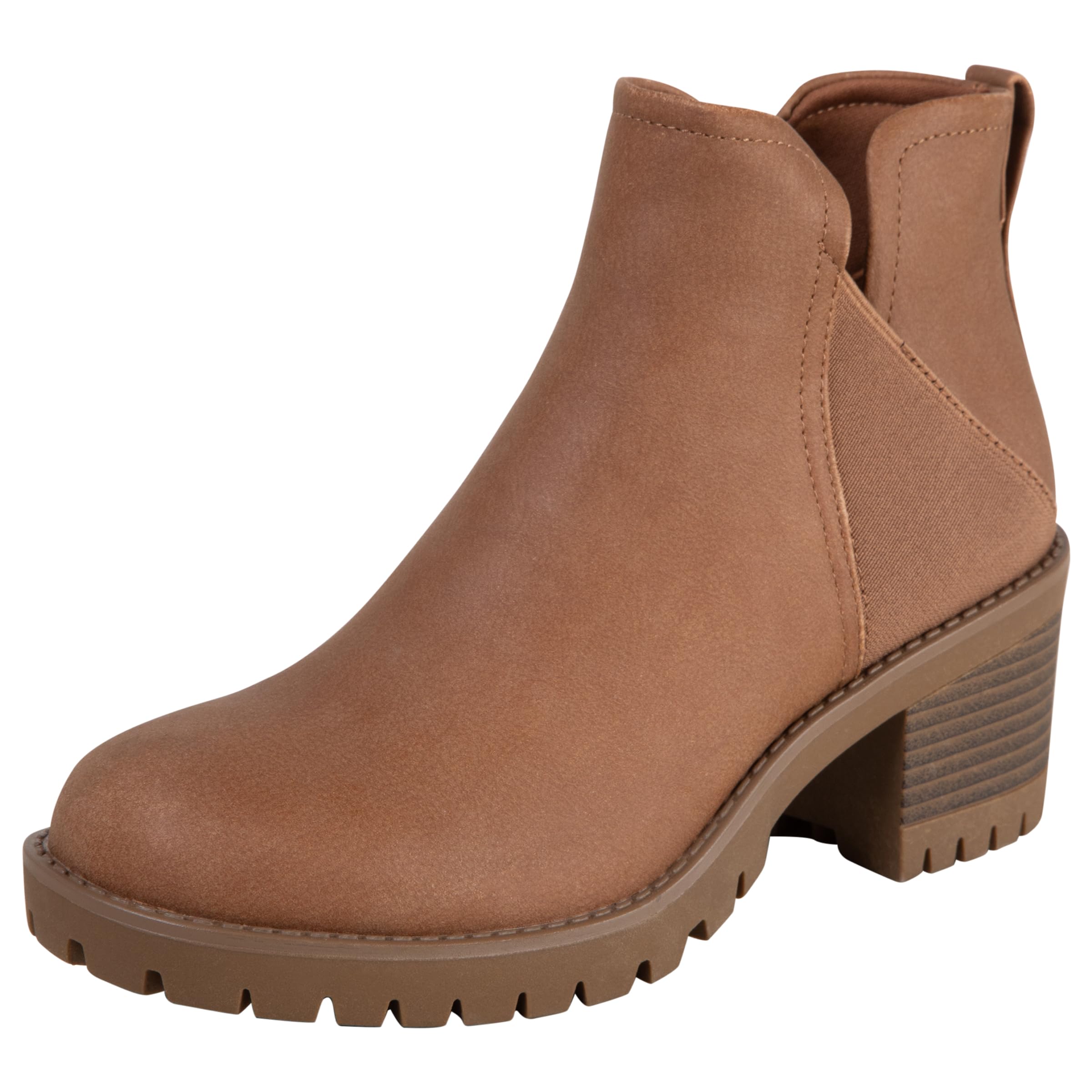 State Street by Payless Womens Silky Lug Bottom Shootie Classic Ankle Boot