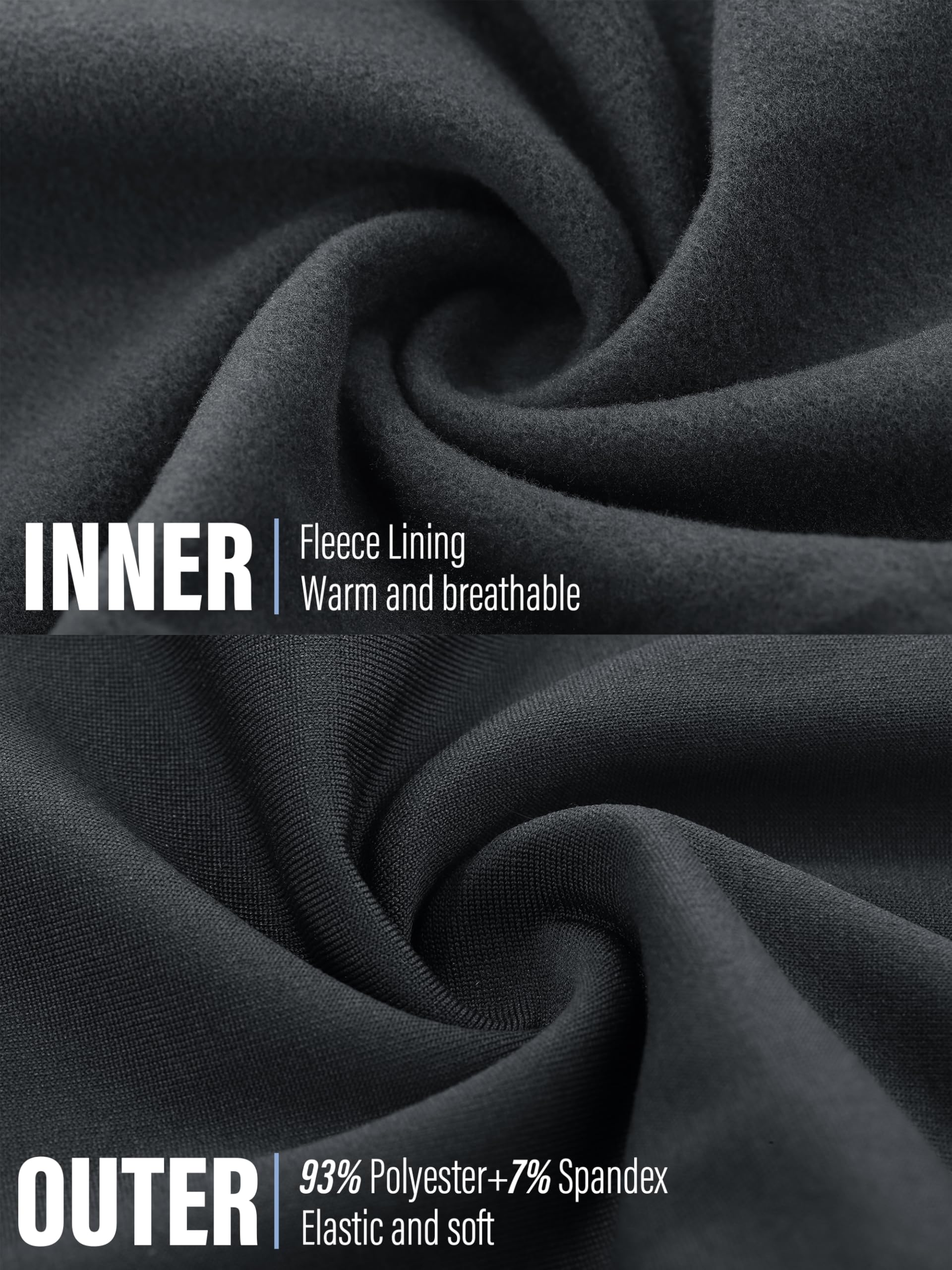 URATOT Herren-Thermounterhose, Fleece, lange Unterhose für Herren, weiche, warme Basisschicht, Thermohose für kaltes Wetter