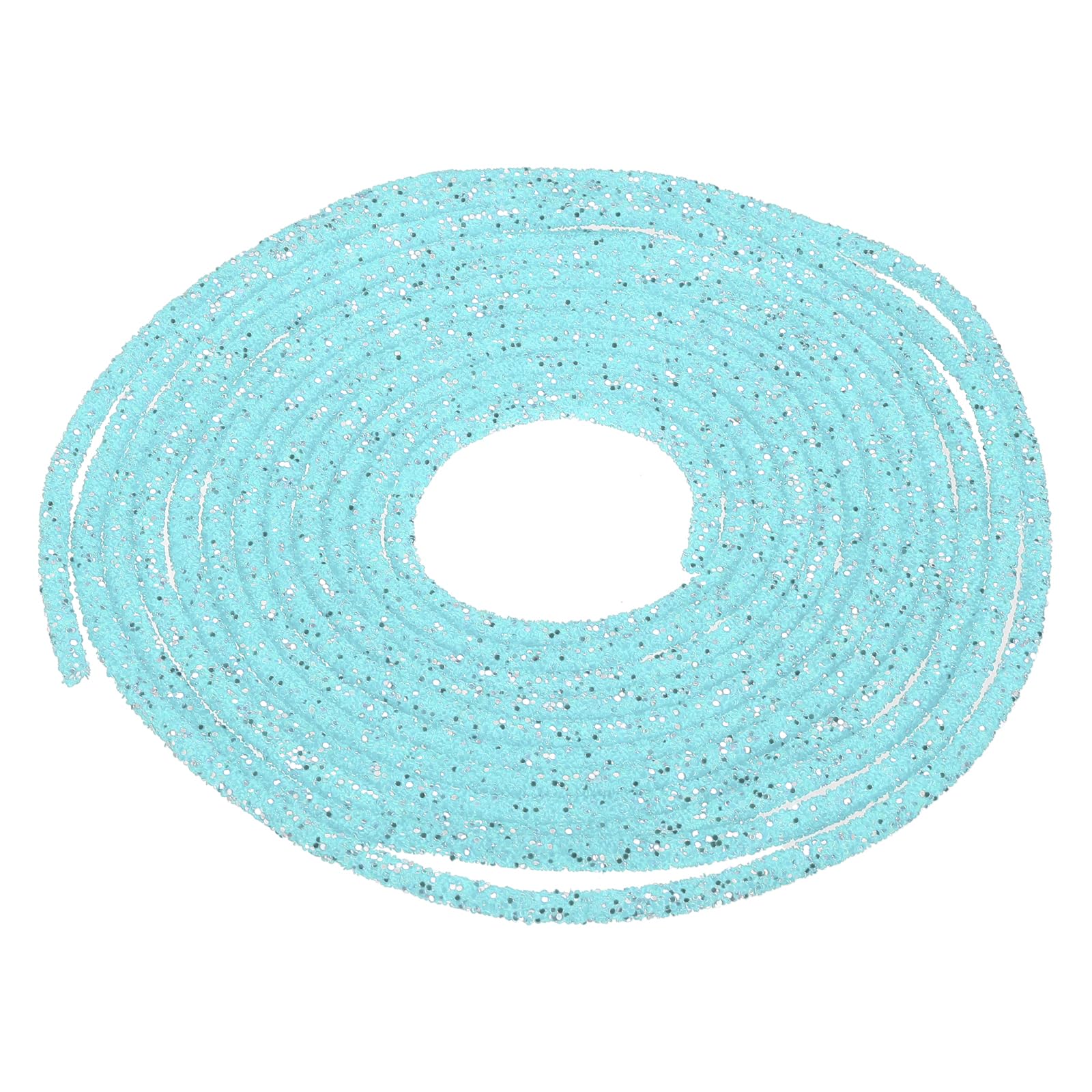 sourcing map 5 Yard 6mm 0.24 inch Glitter Sequins Rope Sequins Rhinestone Tube Cord for DIY Wedding Dresses Costume Clothing Shoes Jewelry Accessory Clear White — view 229