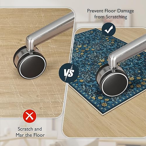 Miniatura 42 de Anidaroel Tapete para silla de 48 x 60 pulgadas para suelos de madera dura y azulejos, alfombra de silla de oficina para silla rodante, tapete