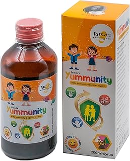 Sponsored Ad - Jammi Yummunity - Children's Immunity Booster Syrup - 200 mL - Pack of 2 (Monthly Pack), Brown