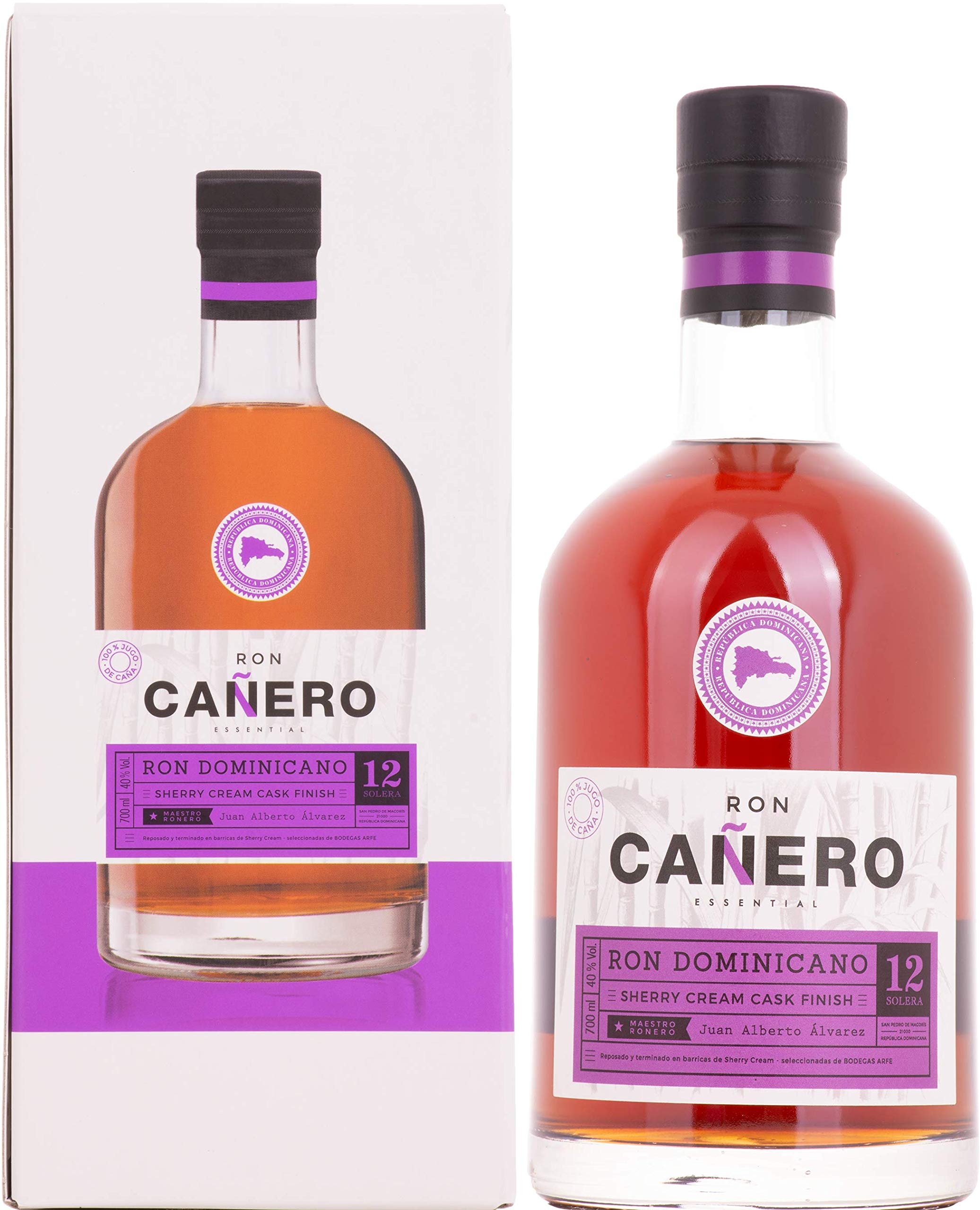 Ron Cañero 12 Solera Ron Dominicano SHERRY CREAM CASK FINISH Rum (1 x 0.7 l)