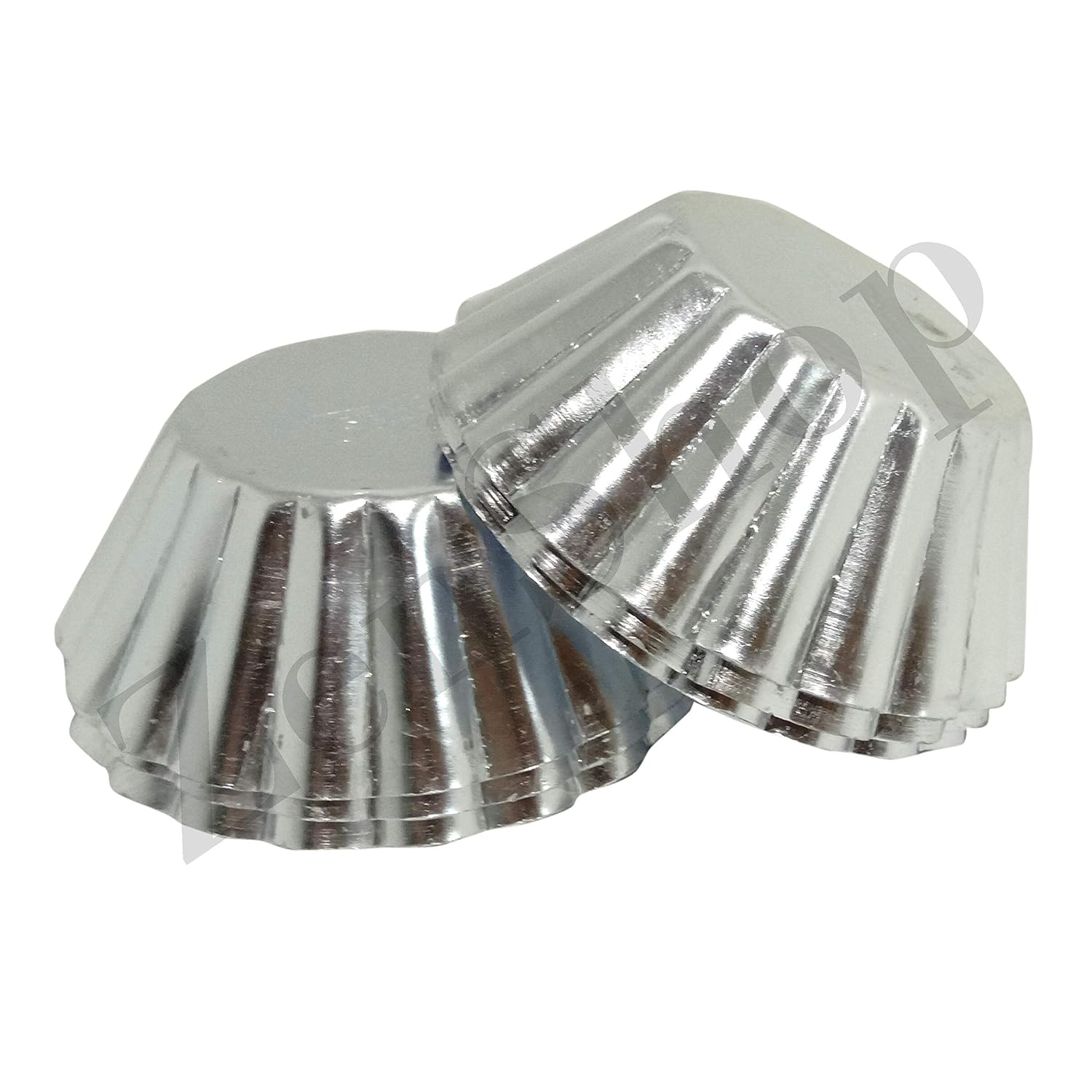 ZenShop Aluminium CupcakeTart Mould, Reusable, Cupcake Cake Muffin Moulds, DIY Baking Tools Large Set, Diameter 6.5 cm Height 2.5 cm, Silver (Pack of 8)