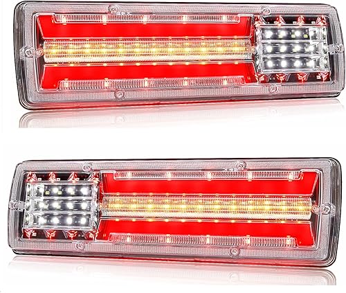 Miniatura 6 de Ourbest Luz trasera de remolque para camión, reversa, trasera, parada, luz de freno de señal de giro de 11 pulgadas para caravanas de plataforma