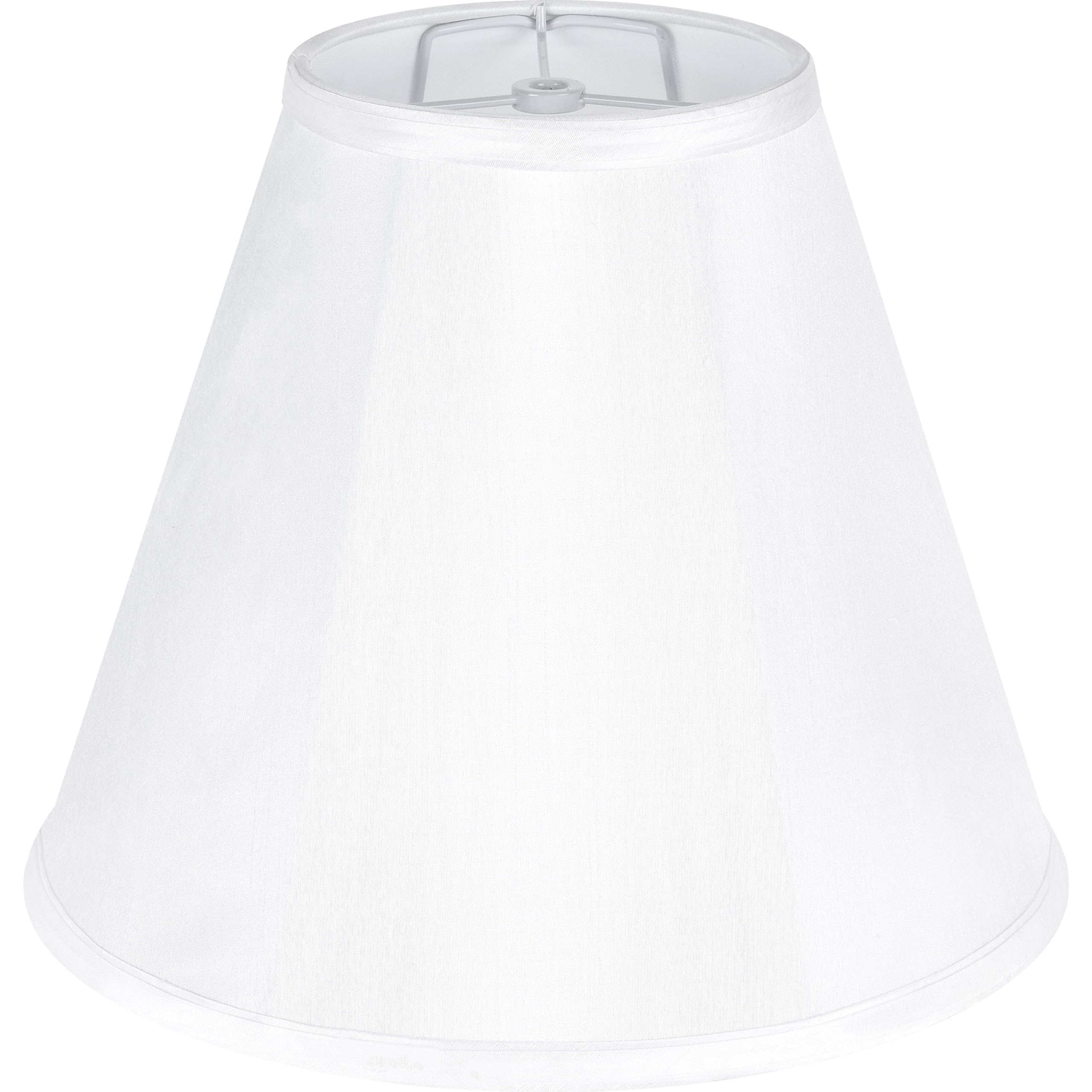 White Bell Lamp Shades Medium lamp shade for Table Lamp 6"Top x 13"Bottom x 10.6"High(Spider) Traditional Lampshades for Table & Bedside Lamp - Side Ribbing Imperial Shade,Assembly Required -By GO&SO