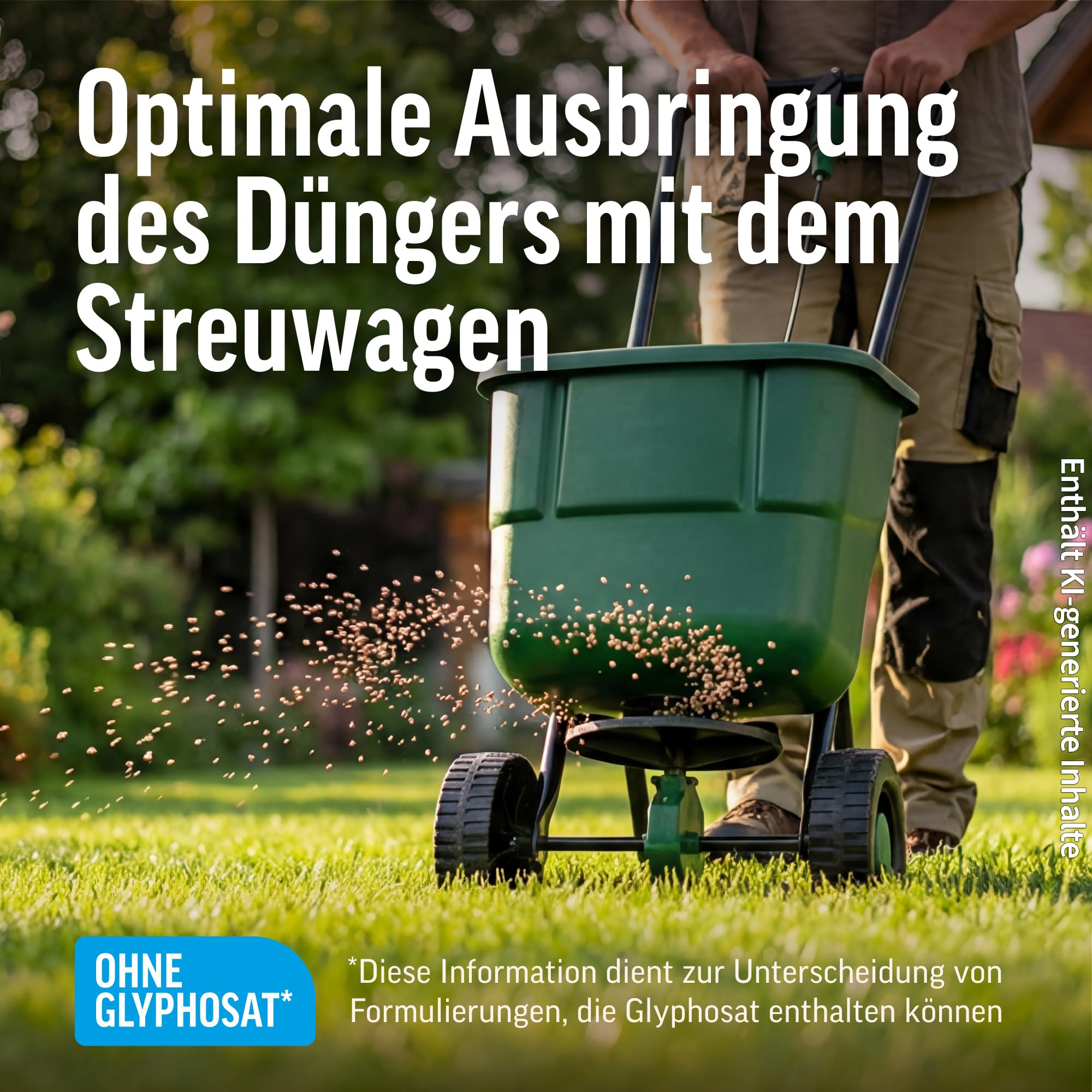 Roundup Rasen Unkrautfrei Rasendünger 9kg 450 m² 2in1 100 Tage Granulat