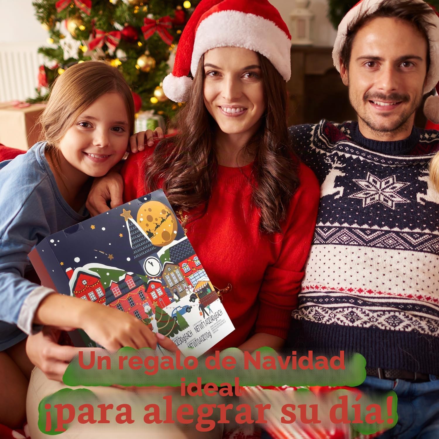 BODY & EARTH Regalos Mujer Navidad, 24 Piezas Incluye Gorro de Papá Noel, Loción Corporal, Gel de Ducha, Bomba de Baño,Crema de Manos, Caja Regalo Mujer Calendario de Adviento Navidad