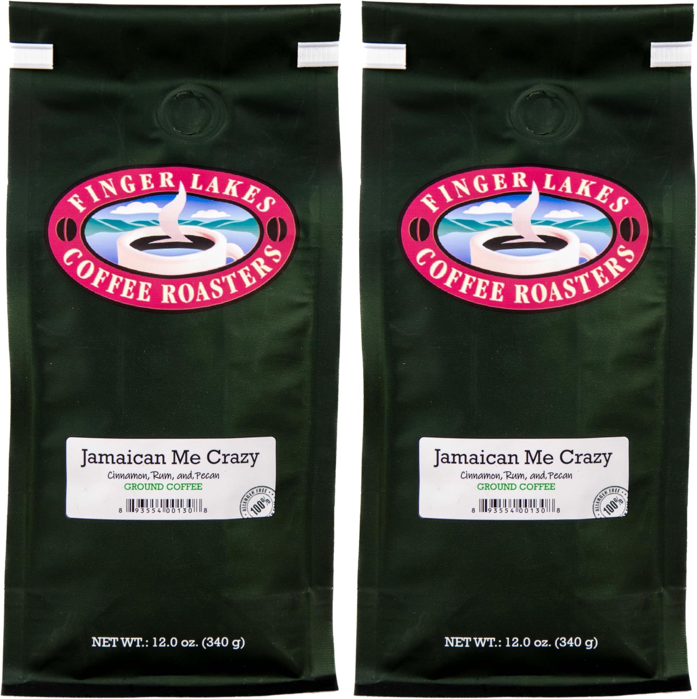 Flavored Ground Coffee – (12 oz Bags) – Medium, Dark or Light Roast – Small-Batch Artisan Blends Since 1996 – Freshly Roasted Gourmet Coffee (2 Bags, Jamaican Me Crazy)