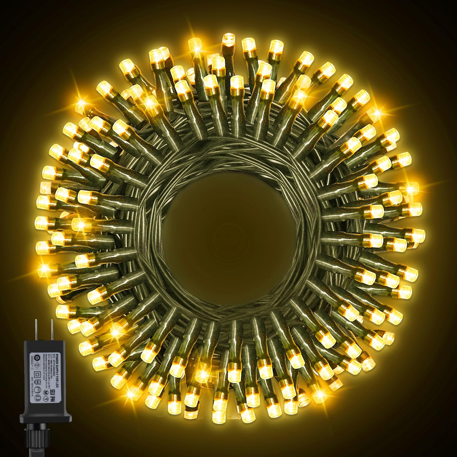 Amazon タカショー 彩プレミアム フェアリーストリングスライト 40球 電池式 全長3.8m シャンパンゴールド＆フレンチミックス