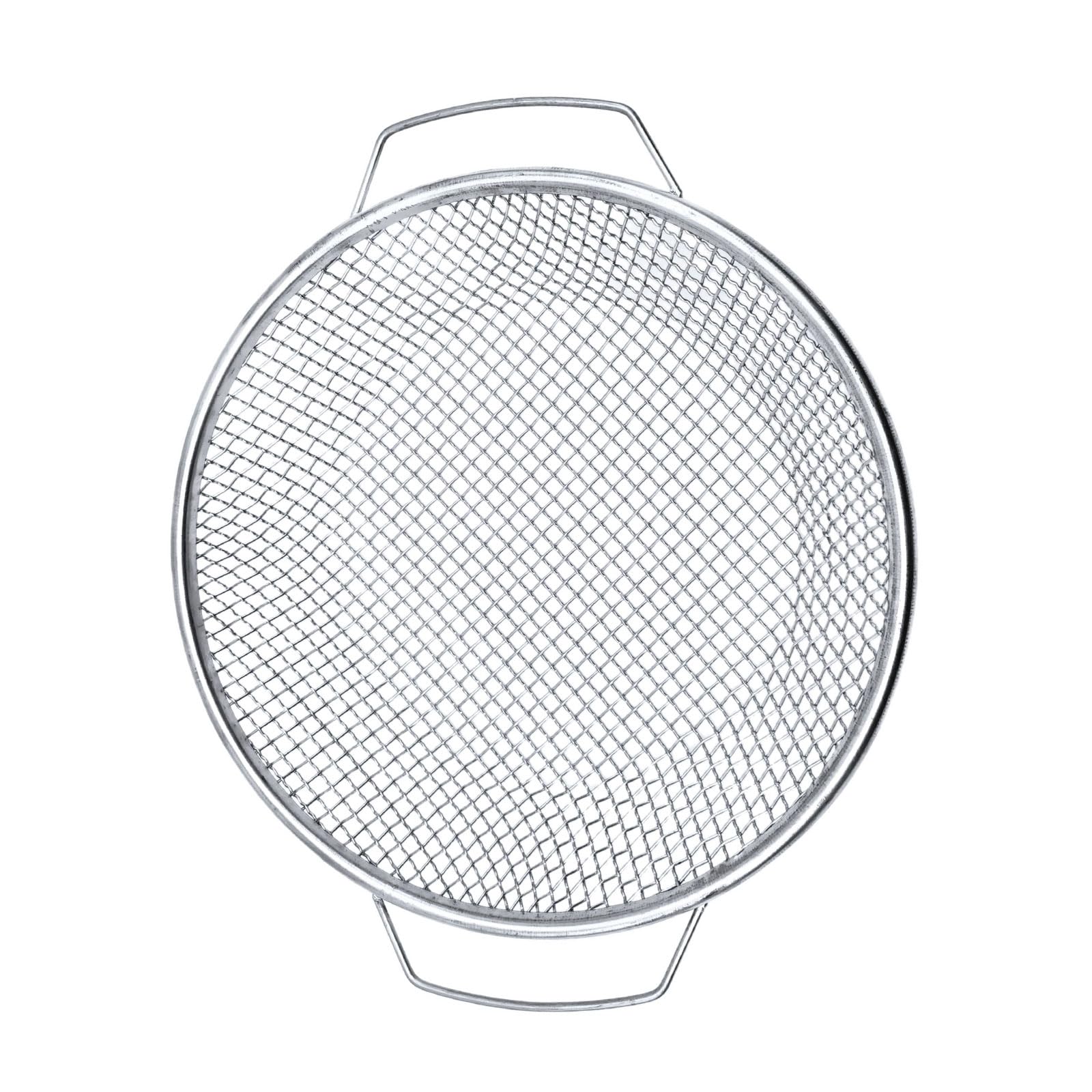 Aqvjd 10Mm Metal Garden Soil Sifter Metal Construction And Fine Screen Soil Compost Sifter For Efficient Particle Separation Compost