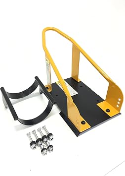 MaxxHaul Adjustable Motorcycle Wheel Chock Stand with Auto-Lock Cradle, Fits 1521 Tires Heavy-Duty Steel Bike Stand for Trailer, Garage & Truck Bed, Includes Mounting Hardware 70075