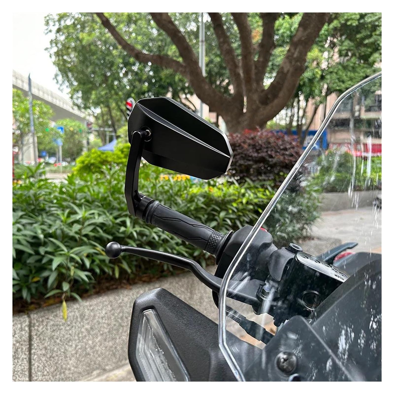Pair Of Black Rear View Mirrors For Yamaha R1 R3 R6 FZ6 TMAX530 Motorcycles 3 thumbnail image
