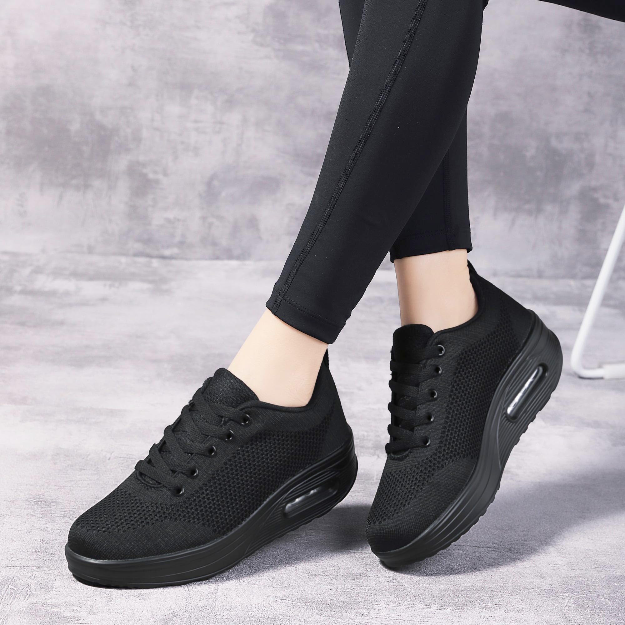 Zapatillas de Mujer Deportivas Cuña Running Gimnasio Fitness Trabajo Cómodos