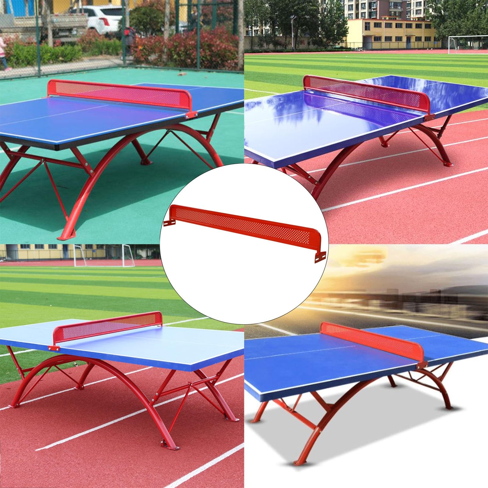 Rete da PingPong, Tavolo da PingPong da Esterno, Telaio in Rete Metallica Impermeabile, Separatore da Bancone Pingpong per Parchi, Club