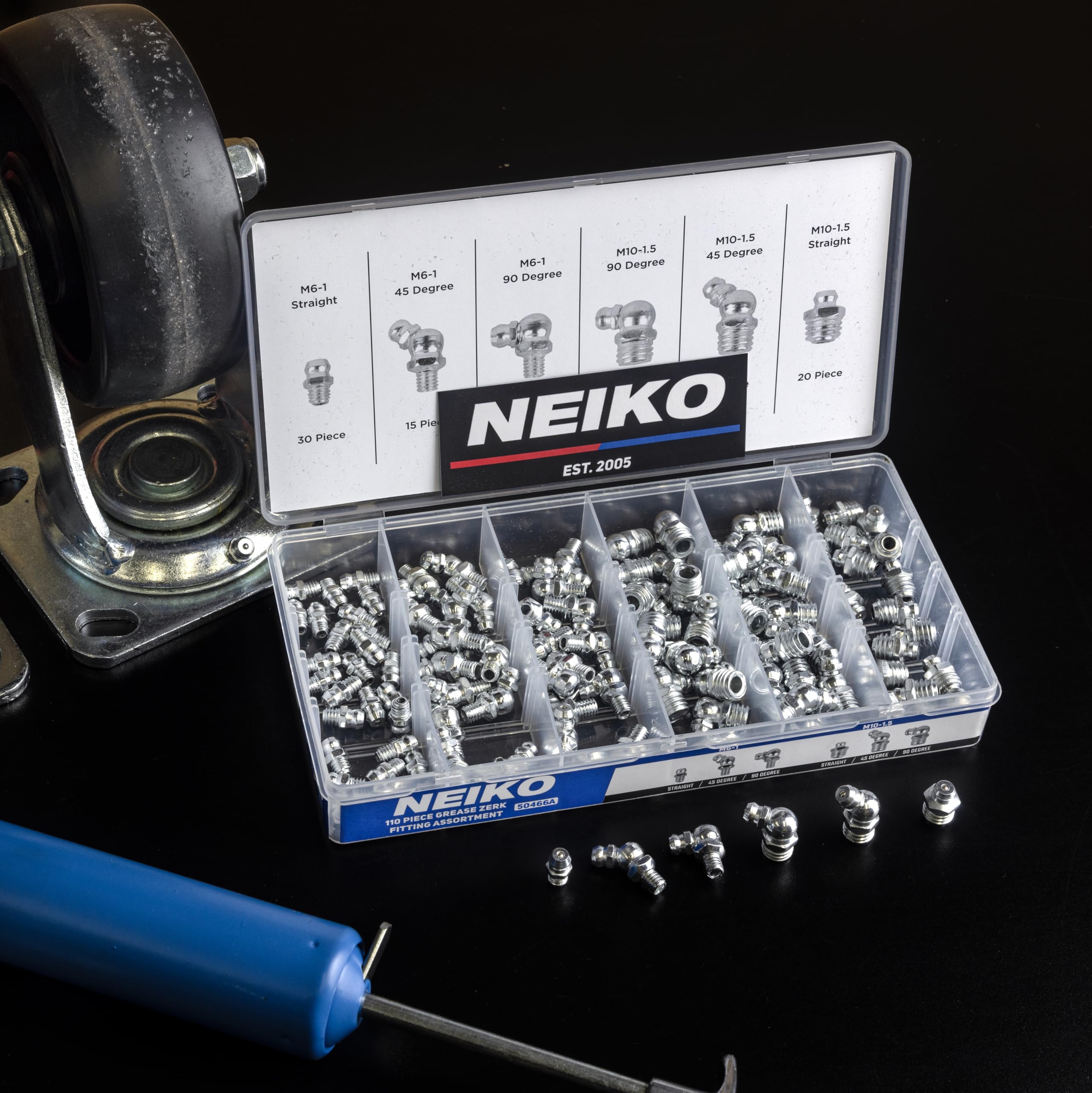 Amazon.com: NEIKO 50466A Grease Fitting Assortment, 110 Piece