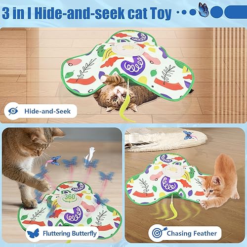 Miniatura 2 de Hide and Seek - Juguetes interactivos para gatos, varita interactiva, juguetes automáticos para gatos de interior, recargable por USB
