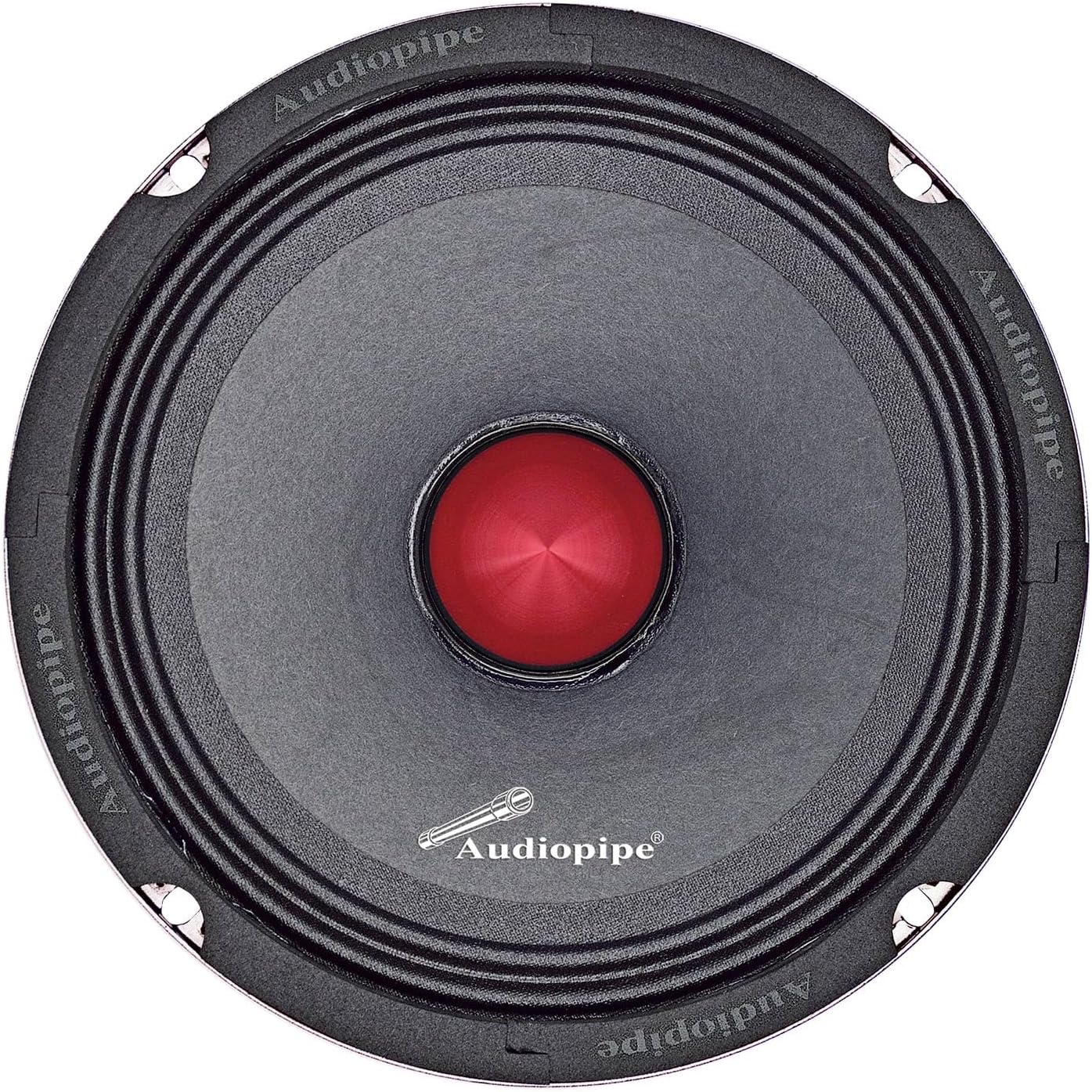 Audiopipe 6” Low Mid Frequency Loudspeaker (APMB-628PR), Powerful 200W Speaker with 1.5” Kapton Voice Coil, 4 Ohm Impedance, Crisp Midrange and Durable Steel Basket Design, Sold Individually